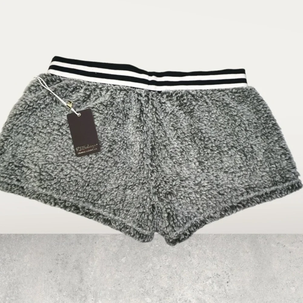 NWT ~ PJ SALVAGE LUXURY SLEEP SHORT TEDDY BEAR SOFT! Size medium - Gray frost - Picture 4 of 6